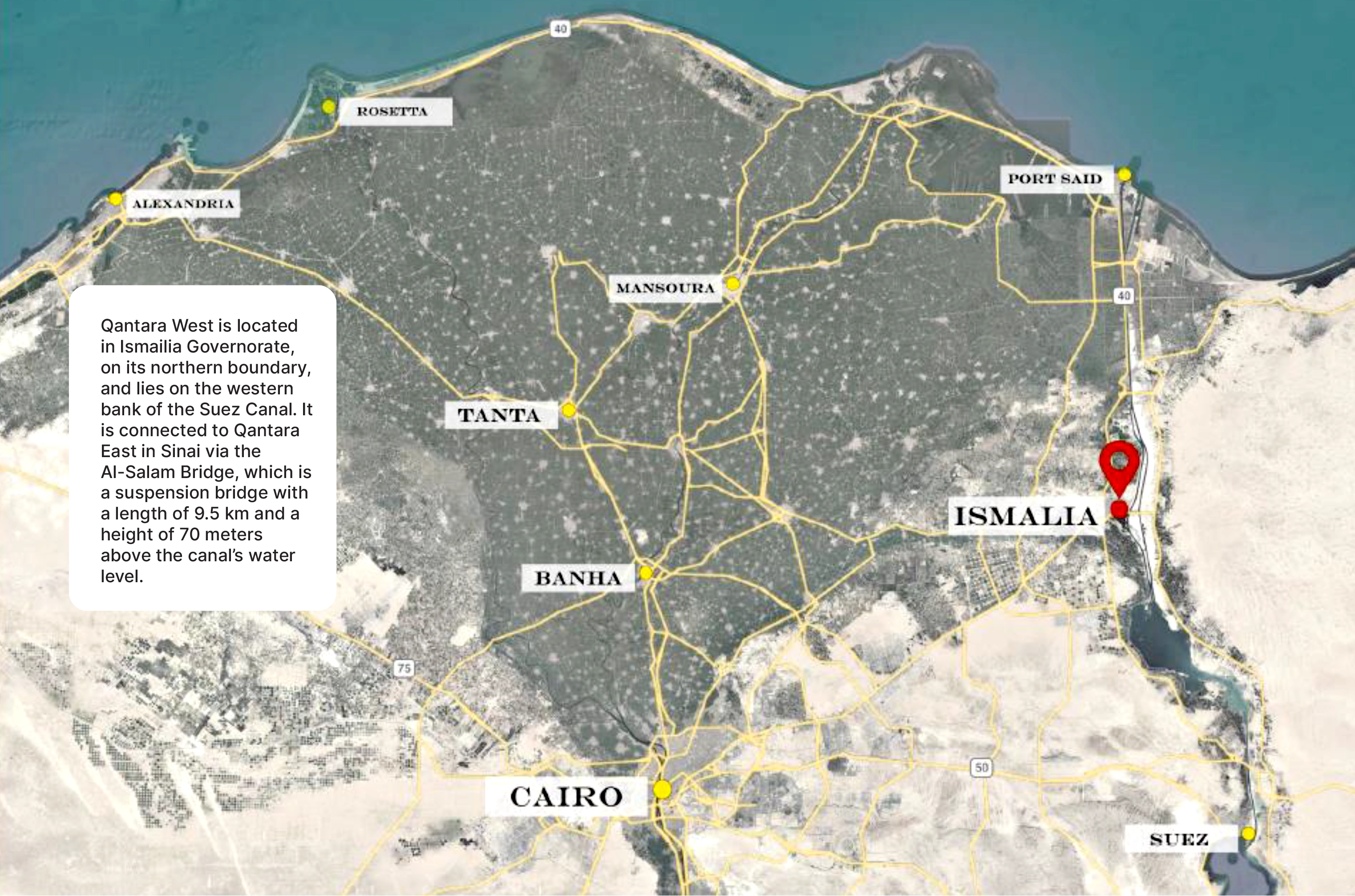 Qantara West Location Map